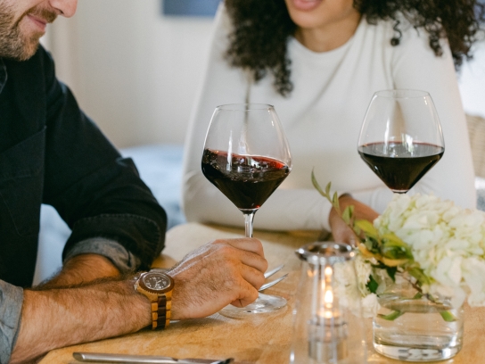 Couple drinking wine