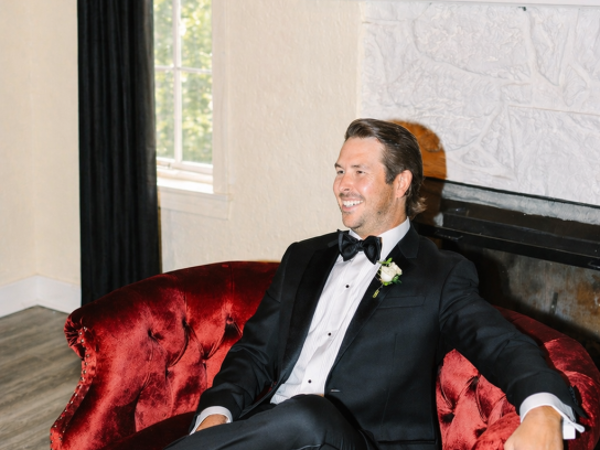 Groom Relaxing in Artists' Cottage